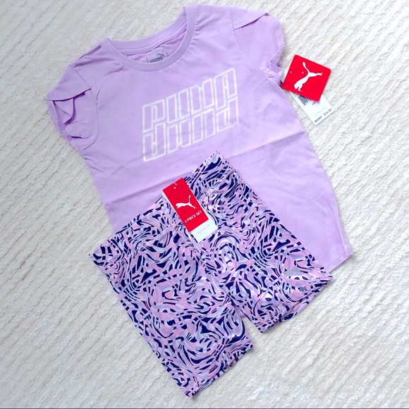 NWT Puma girls tee and shorts set - Picture 2 of 9